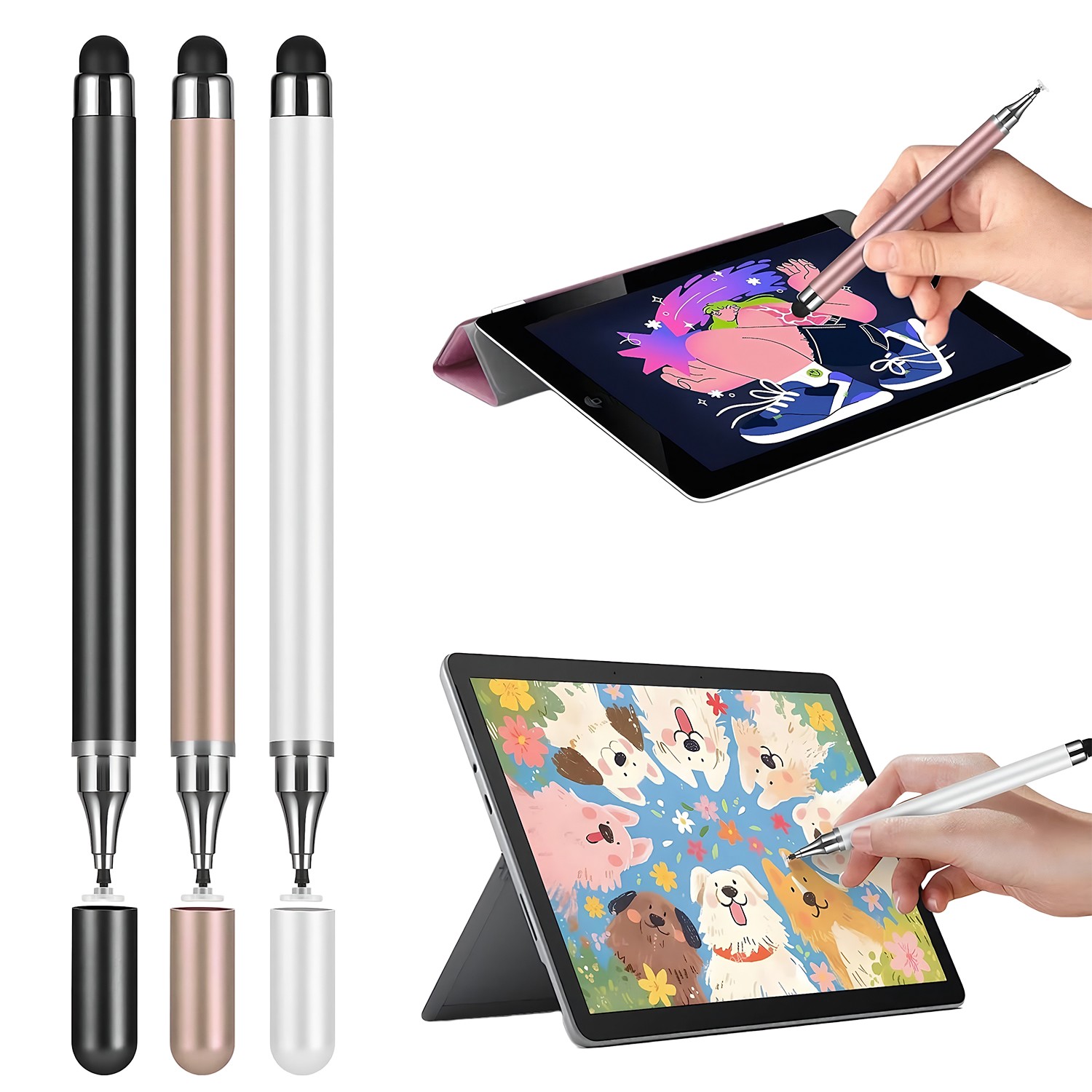 3 PCS Touch Screen Pen Stylus Drawing Universal For iPhone iPad Samsung Tablet