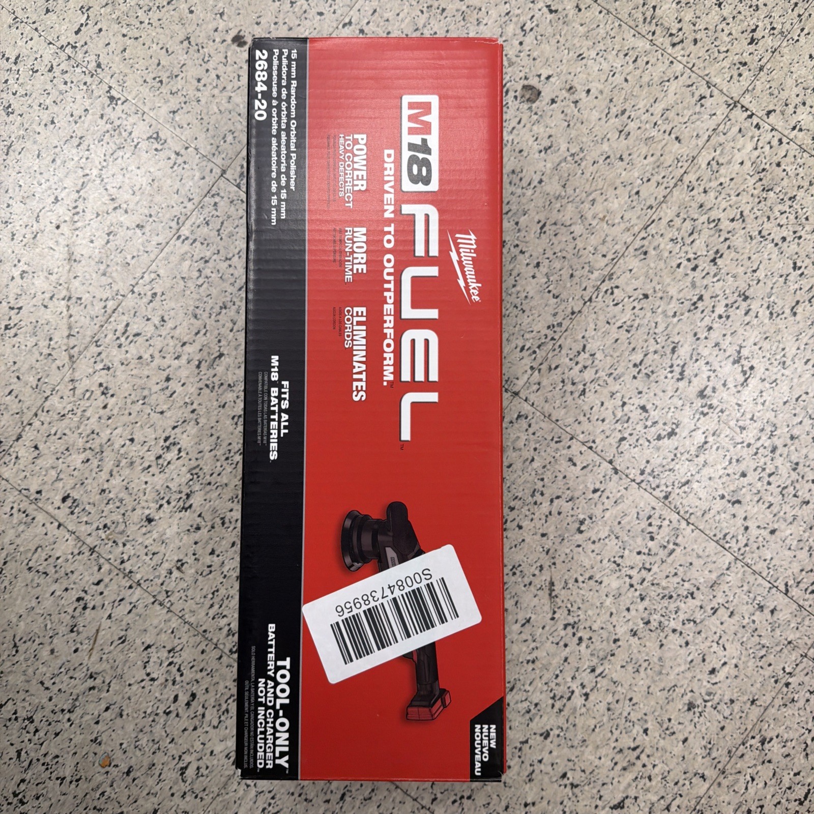 Milwaukee M18 FUEL18V Brushless 15MM DA Polisher (Tool-Only) 2684-20 (NEW SEALED