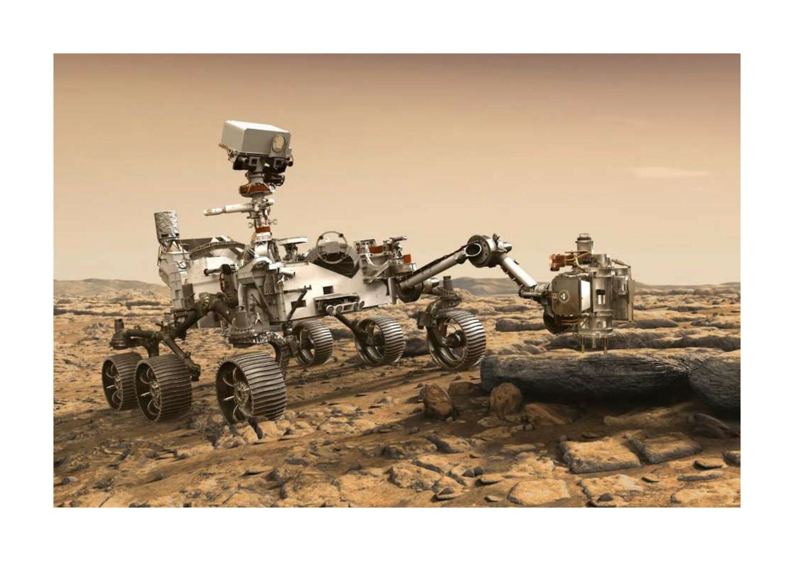 NASA Mars Lander Perseverance A4 photograph picture poster with choice of frame