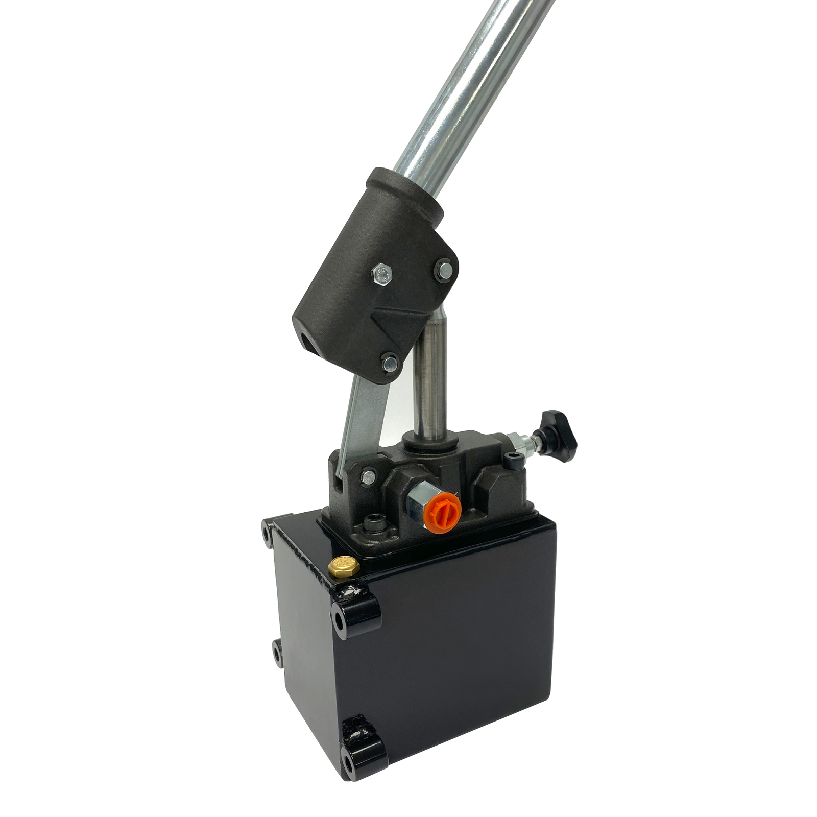 Hydraulic piston hand pump 1.5 CID 5 Quart with release knob for single-acting