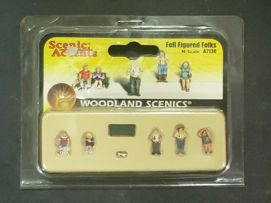 Woodland Scenics N Scale #A2130 - Full Figured Folks - Scenic Accent Figures NOS