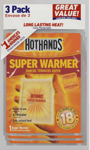 SUPER WARMERS (12-PACK) Hothands Hand & Body - Long Lasting 18 Hours Heat 08/26