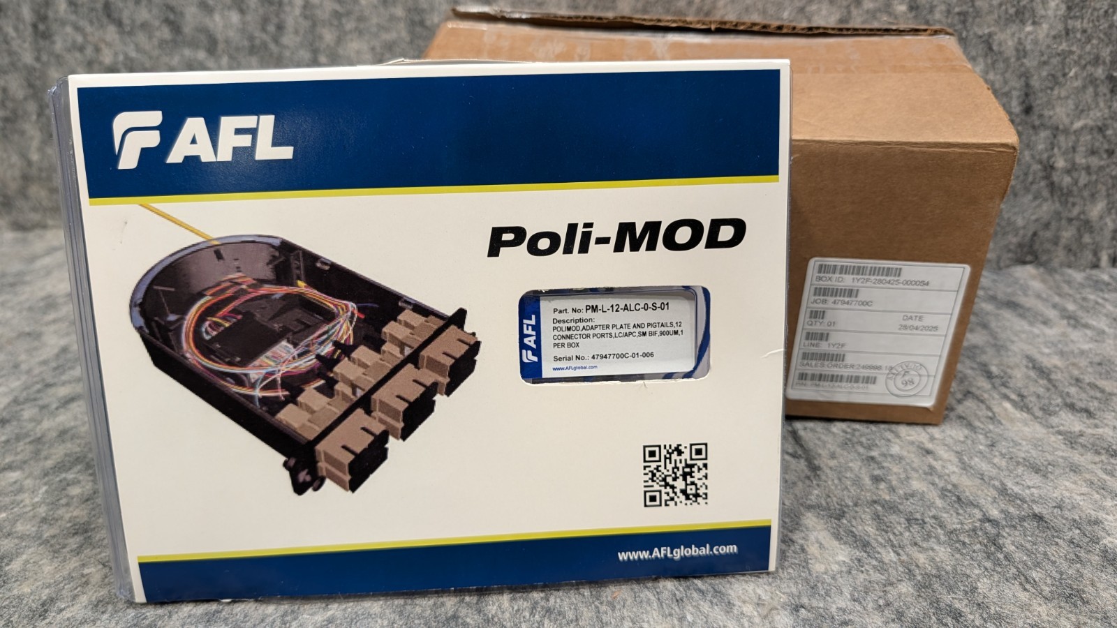 AFL Poli-MOD Loaded Patch & Splice Cassette W/ Pigtails LC/UPC 12F SM 900um