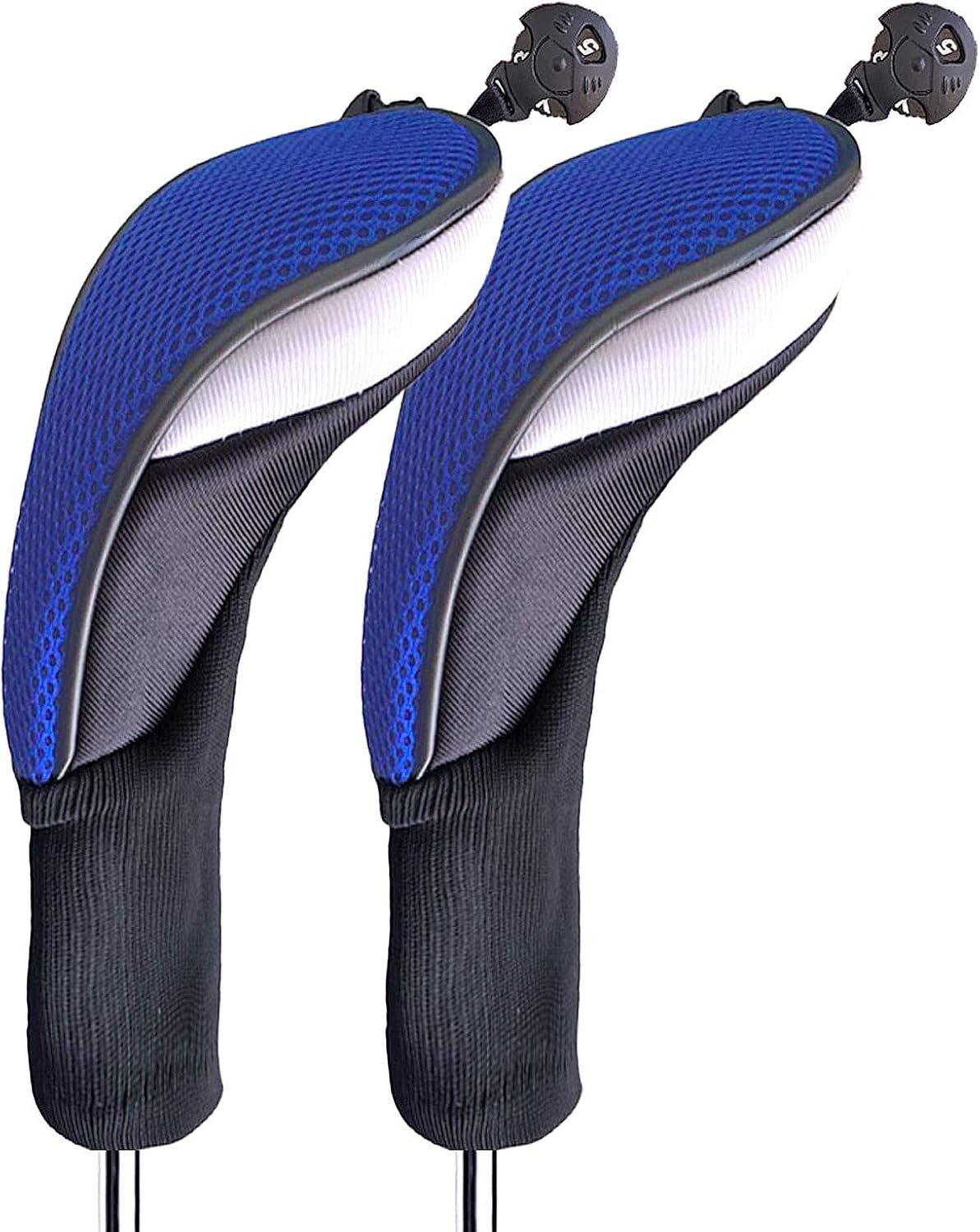 Golf Wood Club Head Cover Hybrids 2/3 Pack, Fits For All Wood Hybrid Club Cover