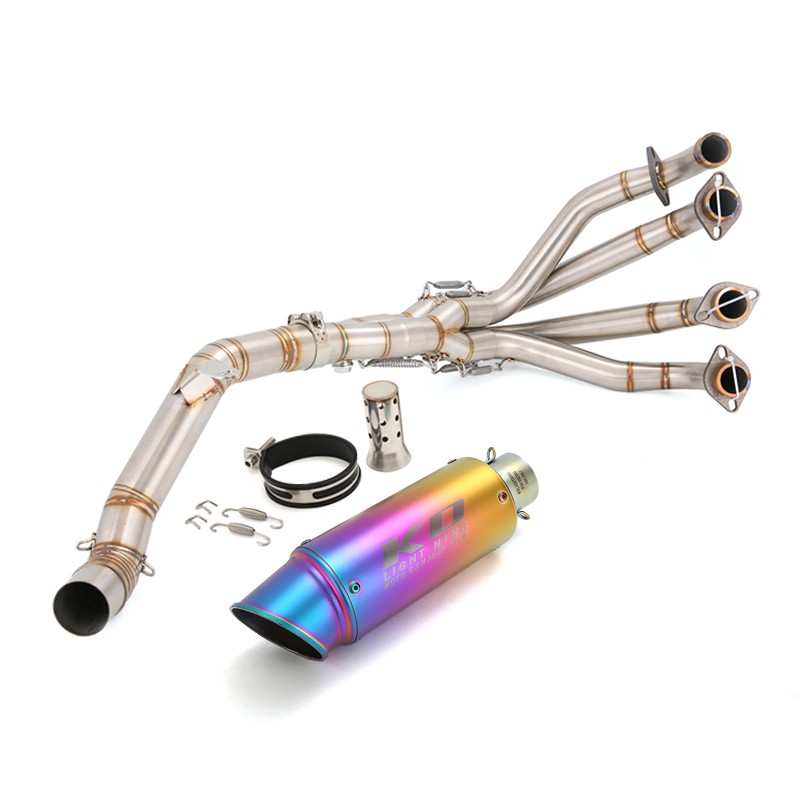 For Kawasaki Z900 2017-2025 Full Exhaust System Front Header Mid Link Pipe