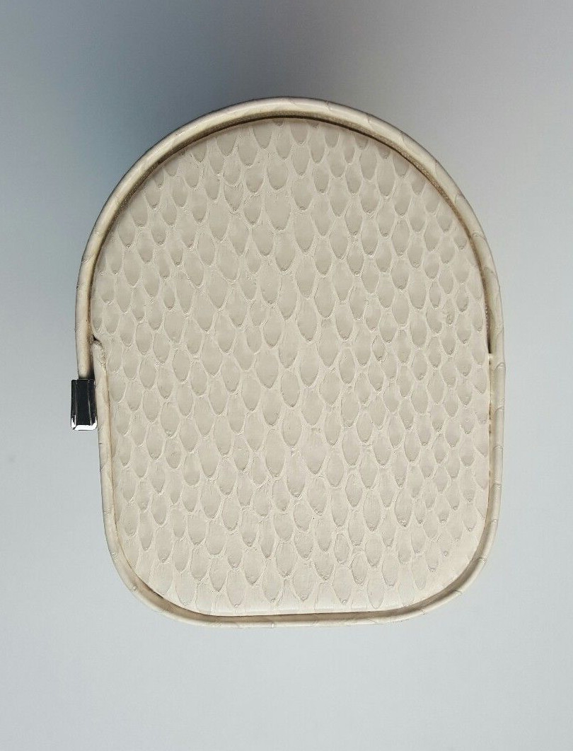 JIMMY CHOO BEIGE LIZARD PATTERN SMALL FOLDING SUNGLASS CASE WITH CLEANING CLOTH