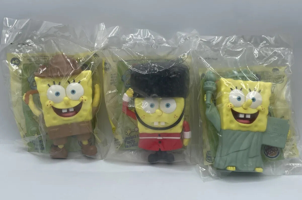 Burger King 2005 Sponge Bob Squarepants Lost In Time 3 Sealed SpongeBob