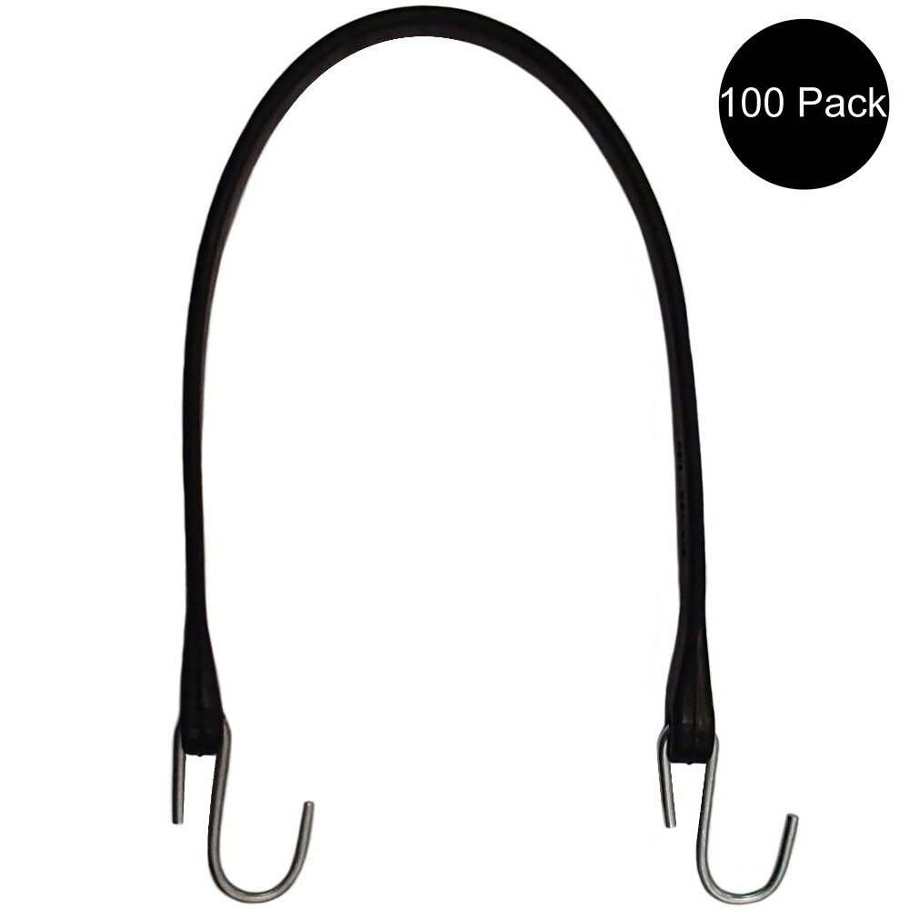 100 21" Natural Rubber Tarp Strap Bungee Truck Trailer Tie Down Tire Chains