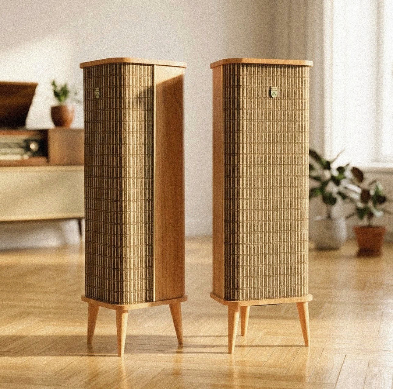 PAIR OF MCM GRUNDIG RAUMKLANG BOX IV SPEAKERS