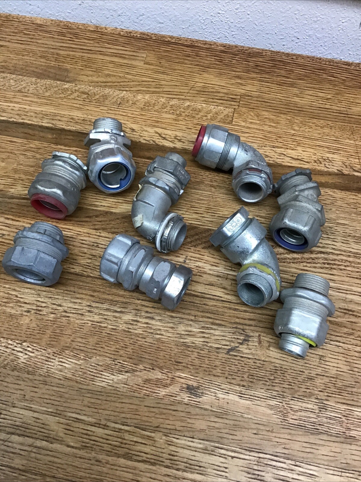 (Lot of 9)  Unbranded 3/4" Assorted Liquidtight Flexible Connectors