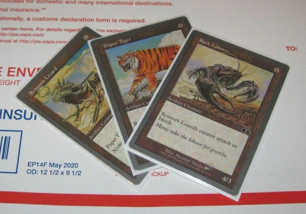MTG Magic The Gathering Rock Paper Scissor (Lobster Tiger Lizard) Gift Set