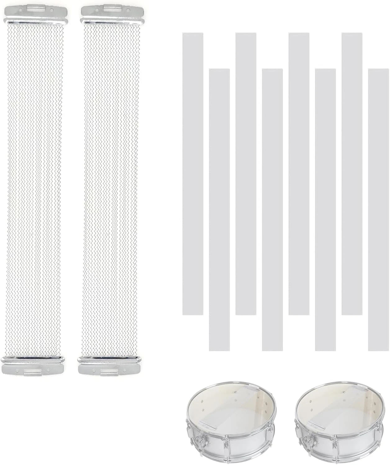 Snare Drum Wires, 10PCS Snare Straps Included, 30 Steel Strand Wire Snares Repla