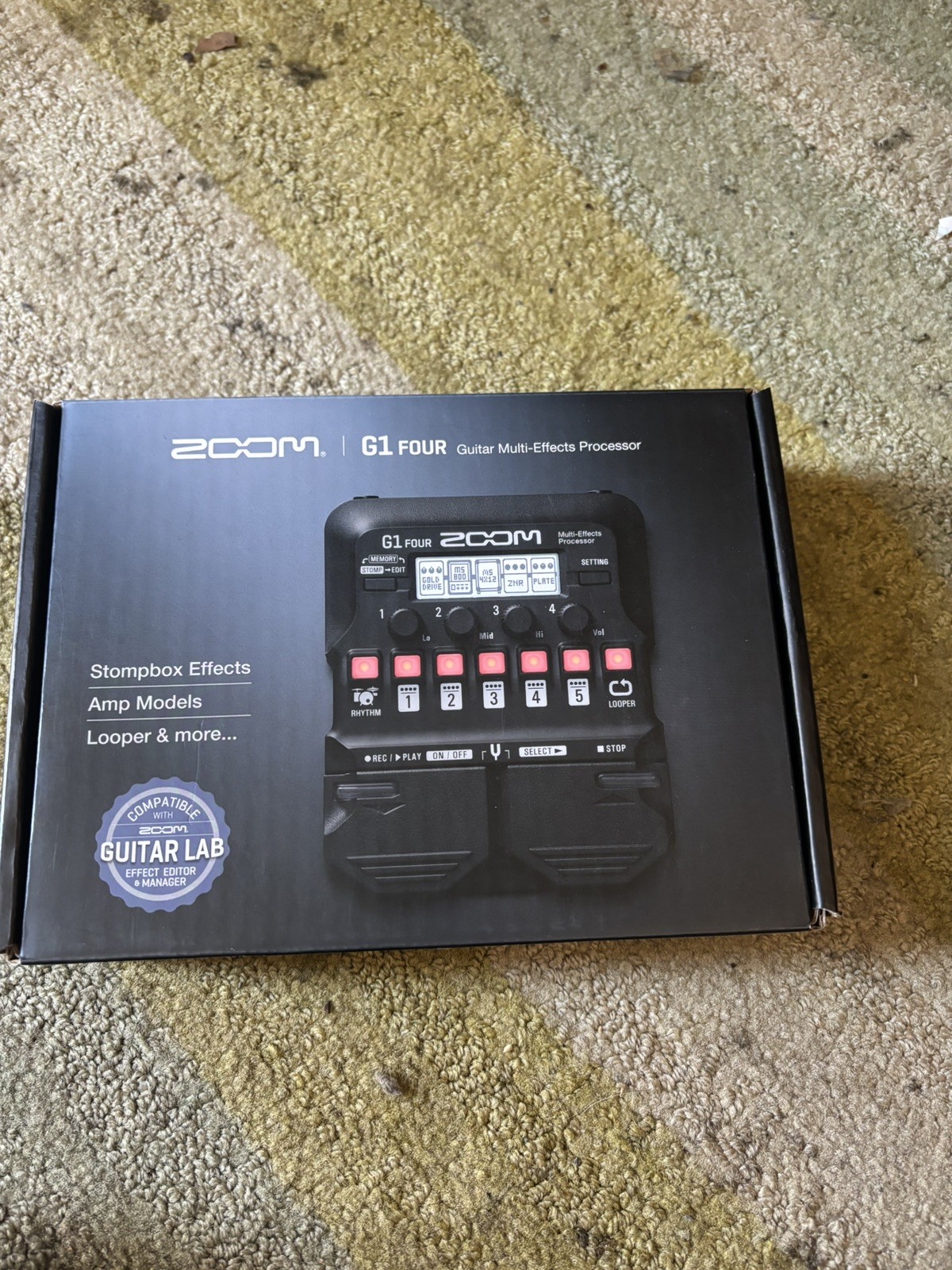 ZOOM G1 FOUR Guitar Multi Effects Processor - Amp Modeler - Looper-Drum Machine
