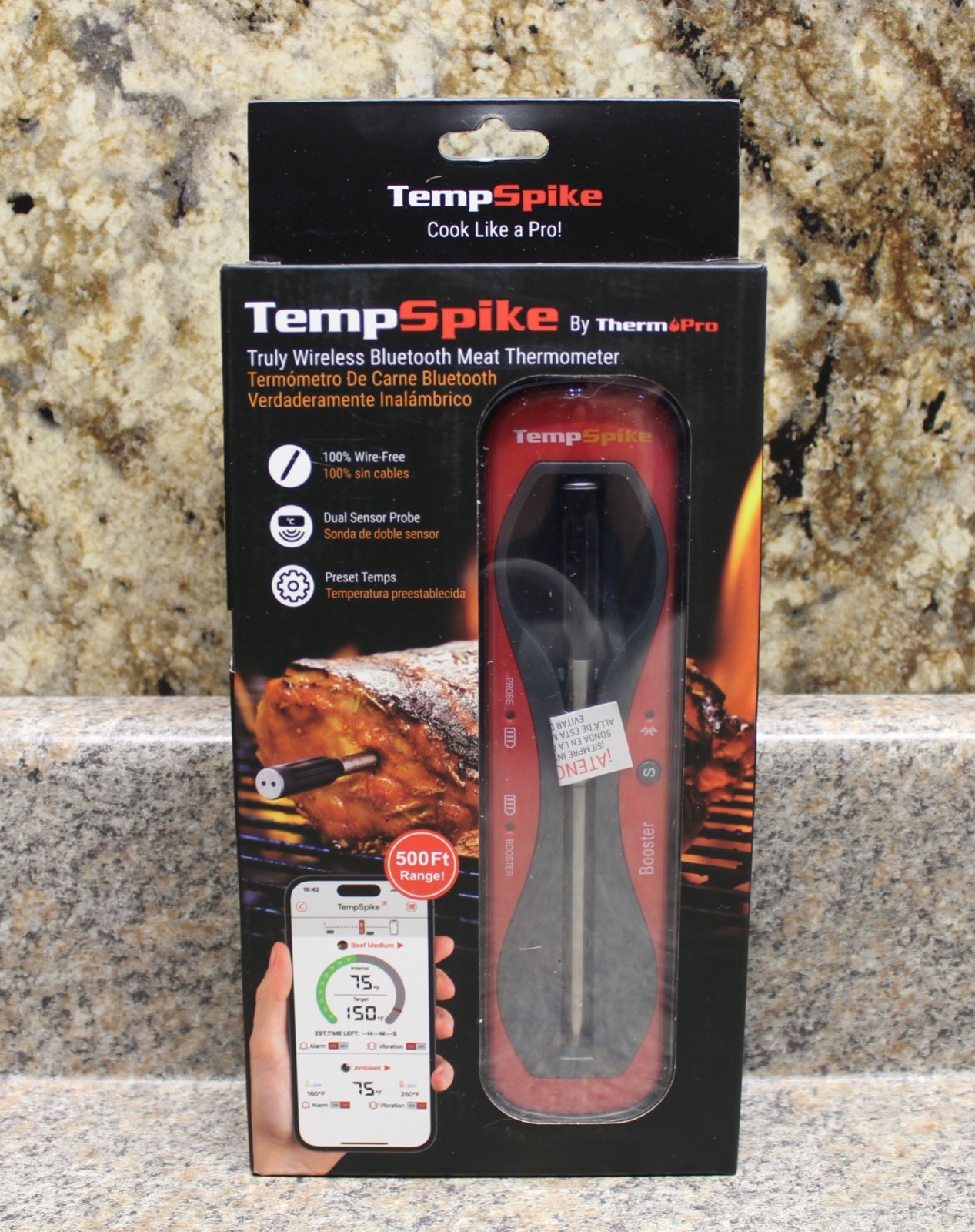 TempSpike by ThermPro Truly Wireless Bluetooth Meat Thermometer (TP960W)