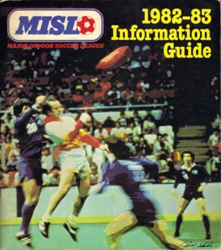 MISL 1982-83 Information Guide Major Indoor Program Cover On 12x8in Metal Sign