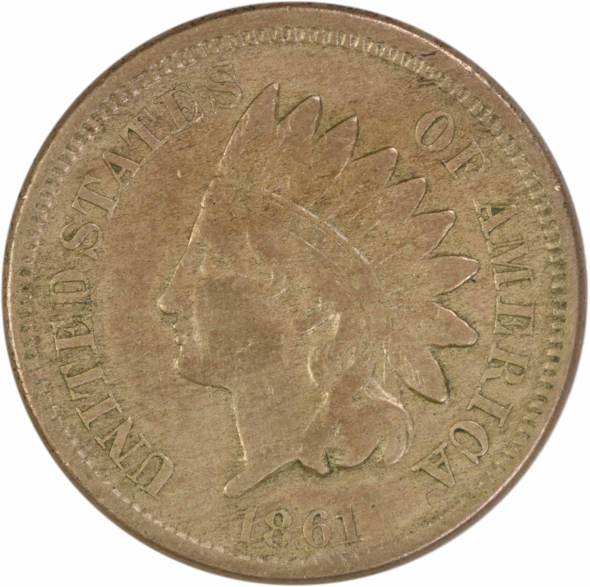 1861 Indian Cent EF Uncertified #1017