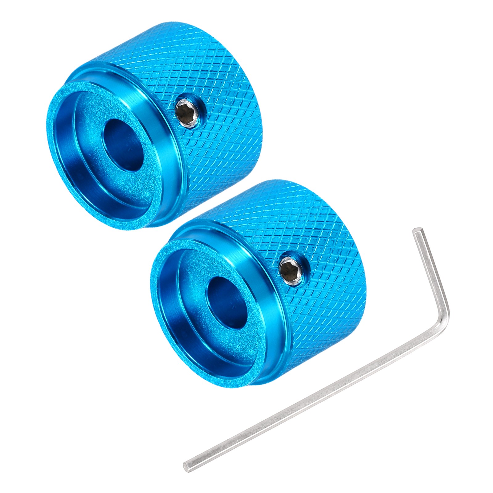 2PCS Guitar Knobs Metal, Volume Tone Knobs 1/4" x 7/8" x 0.6", Blue