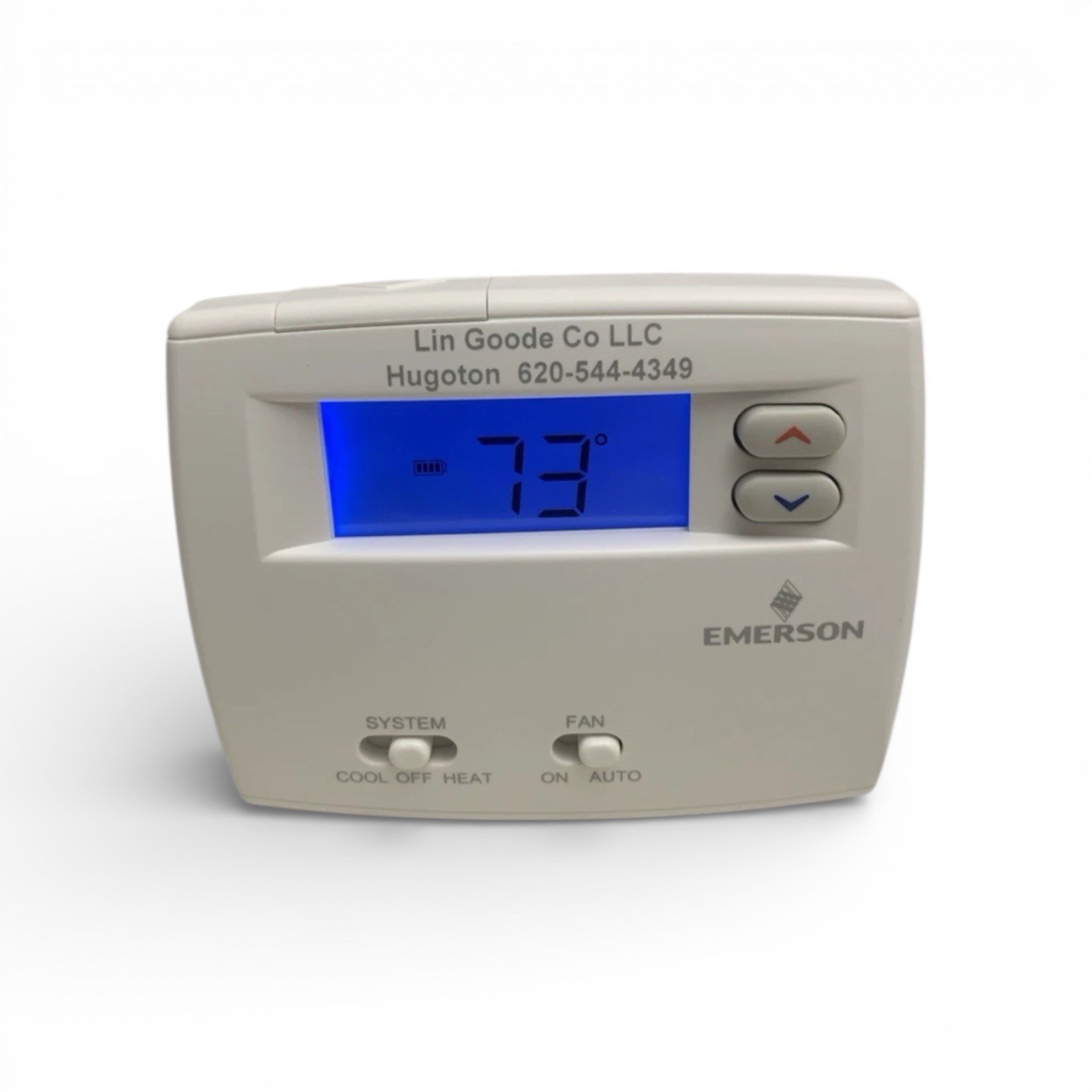 Emerson Single Stage Non-Programmable Thermostat 1F86-0244 Warm/Cool 2" Display
