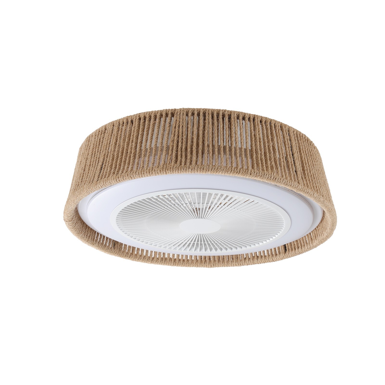 21" Modern White 8-Blade Smart LED Ceiling Fan