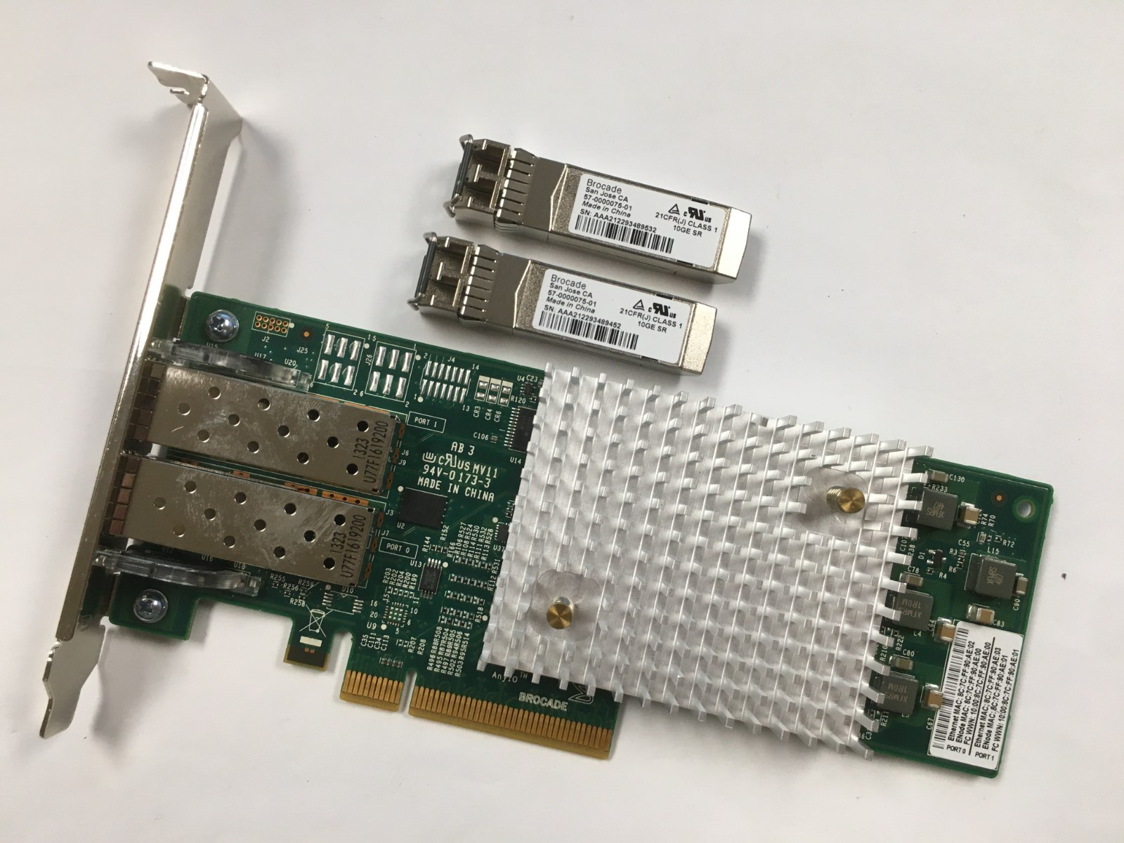 Brocade / Qlogic 18602 Dual Port SFPs 2 x 10Gb Host Bus Adapter (Full Height)