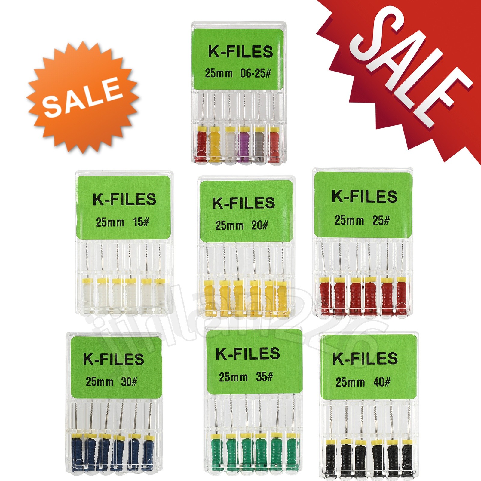 60Pc Dental Stainless Steel Endodontic Root Canal File K-Files 25MM Hand Use