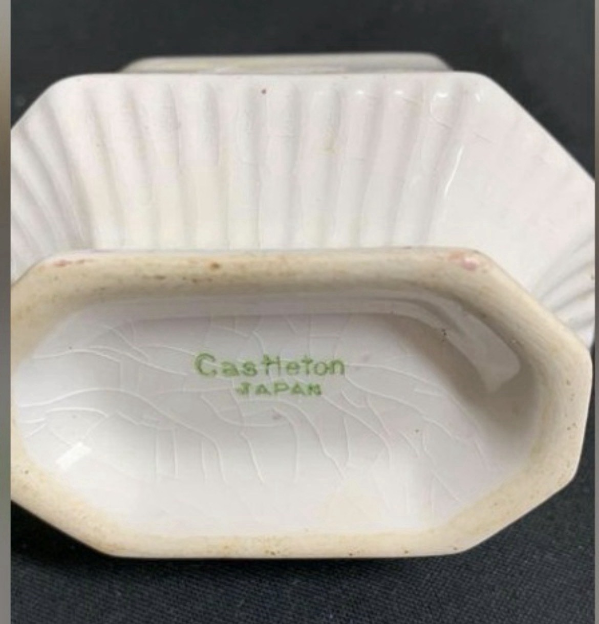 Castleton Independence Ironstone Cigarette Lighter Tabletop White Japan