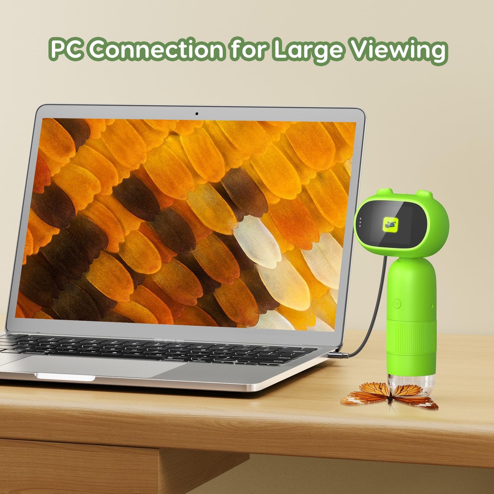Handheld Digital Microscope for 1000X,16MP Portable Pocket Microscope with 2i...
