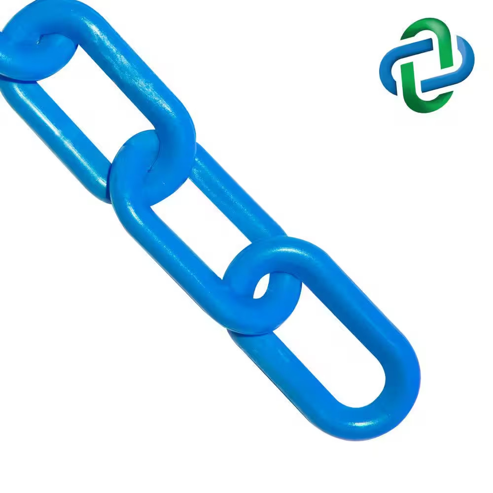 2 In. (54 Mm) X 25 Ft. Sky Blue Heavy-Duty Plastic Barrier Chain
