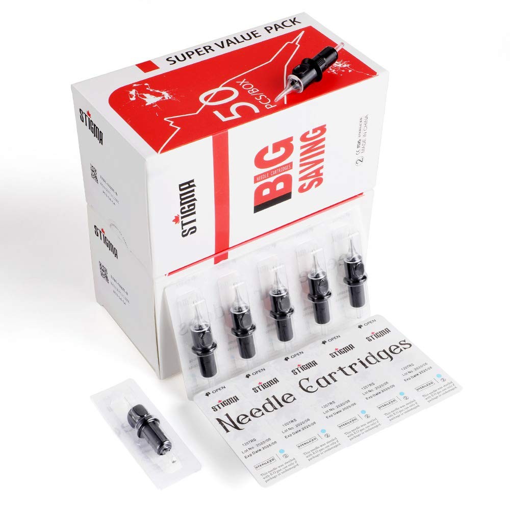 STIGMA #10 Bugpin Disposable Tattoo RL+RS, 50Pcs Super Value Pack