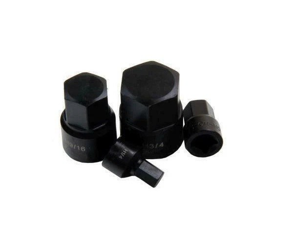 9pc 1/4''-3/4'' Stubby Impact SAE Hex Bit Socket Set AF Allen Short 3379