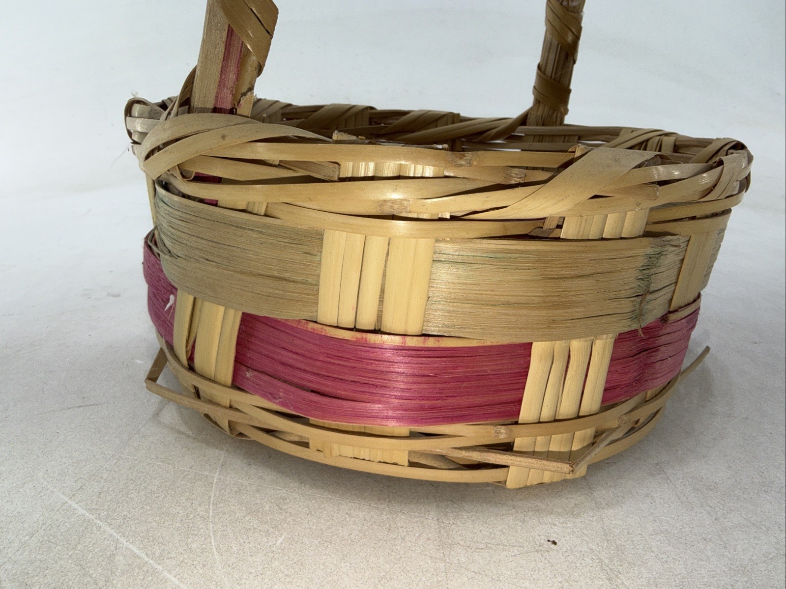 Medium Rattan Wicker Easter Basket Egg Holder Spring Holiday Decor Storage