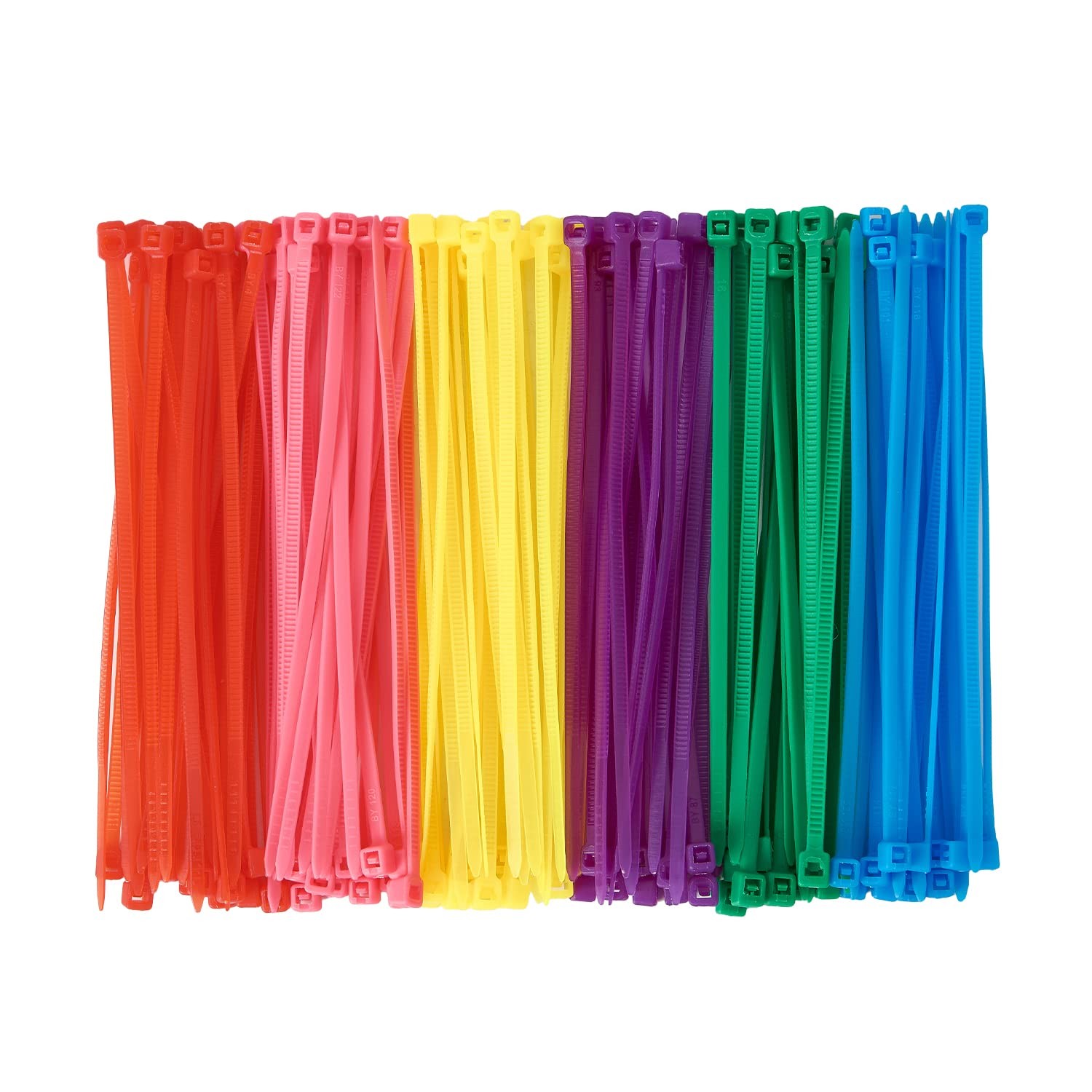 600pcs (100 per color) 4in-600Pcs, Yellow, Blue, Red, Green, Pink, Purple