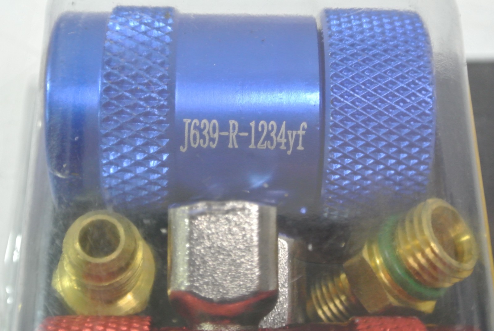 R1234YF Quick Coupler Adapter & 1/4" Flare Fitting, Adjustable HP & LP Connector