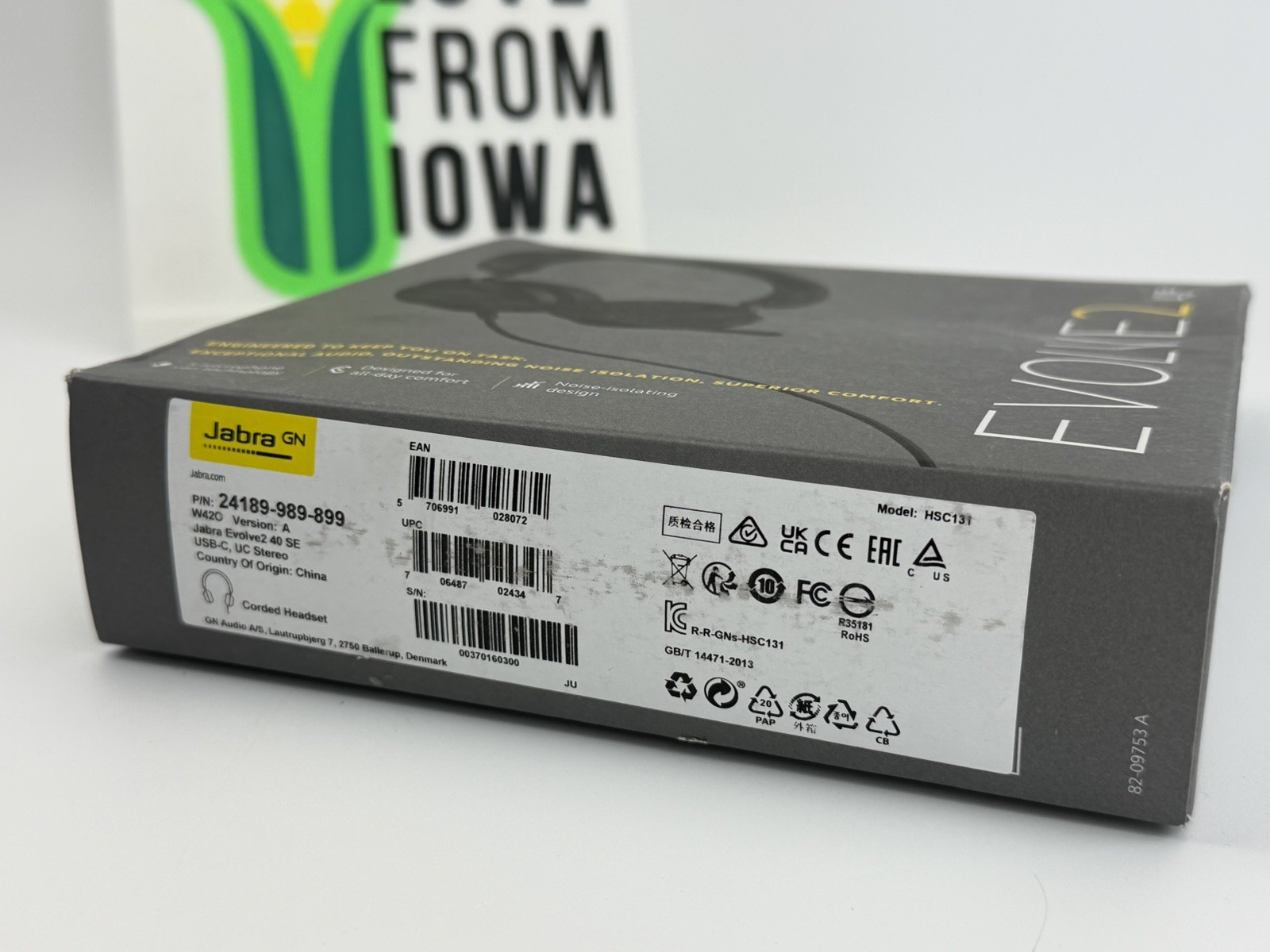 Jabra Evolve2 40 SE USB-C, MS Stereo Wired Headset NEW
