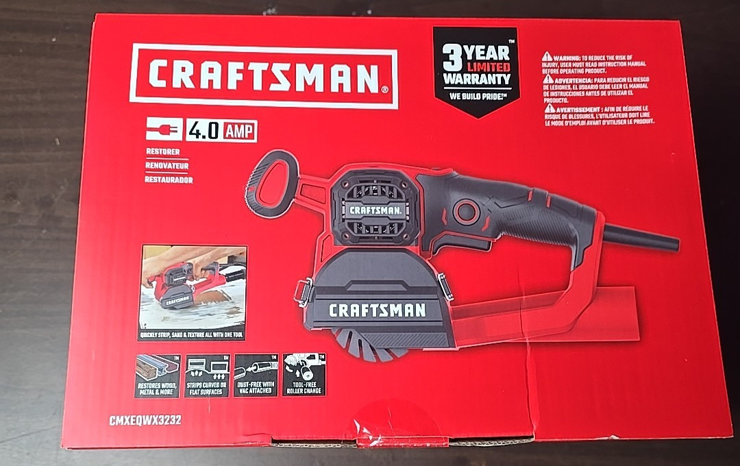 NEW CRAFTSMAN Restorer 120-Volt 4 Amp Drum Sander w/ Dust Management CMXEQWX3232