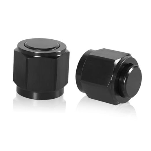 2PCS Car Female Flare Cap Block Off Fitting Plug, Aluminum Auto Female 8AN