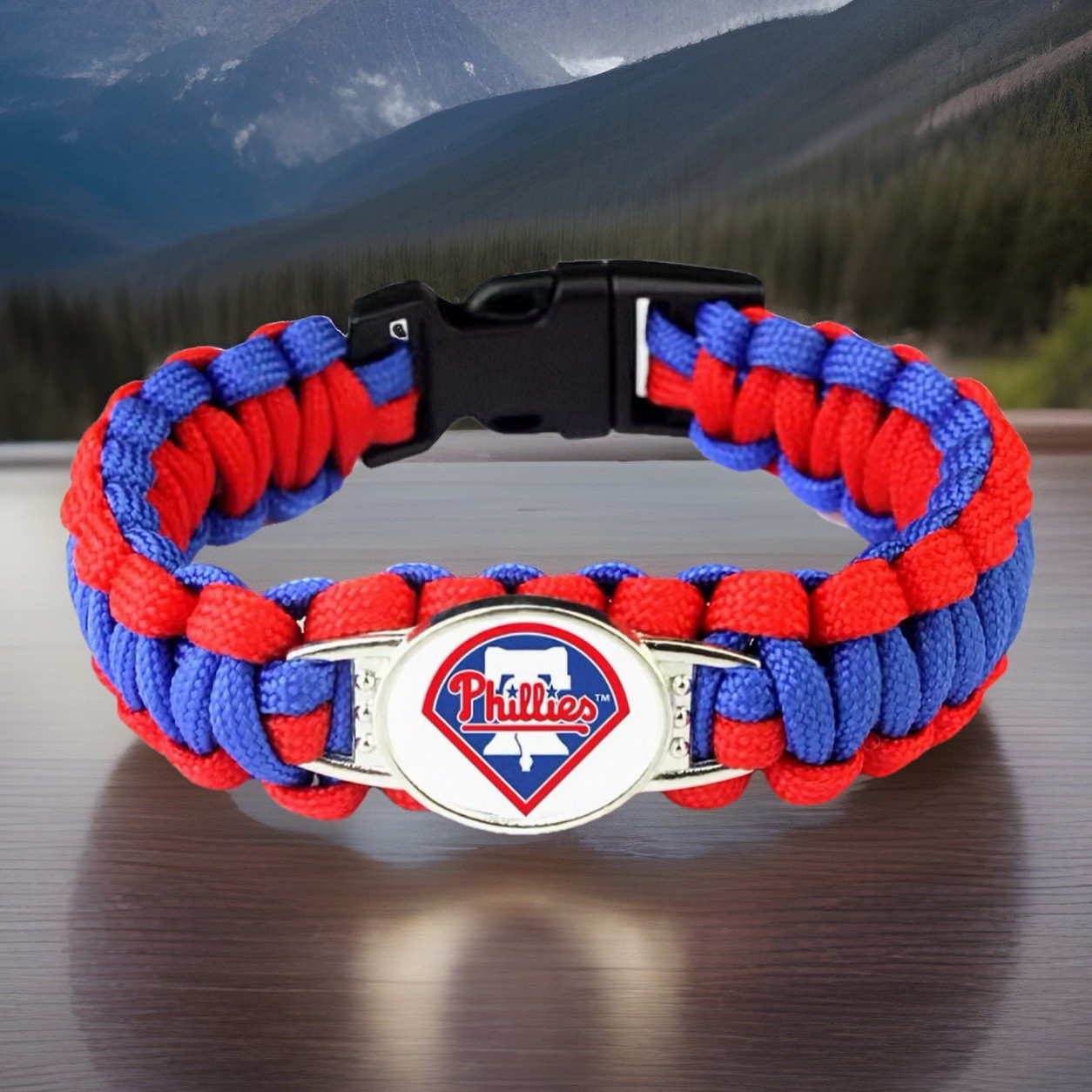 Philadelphia Phillies ~ MLB Paracord Bracelet ~ New In Bag ~ MLB Licensed