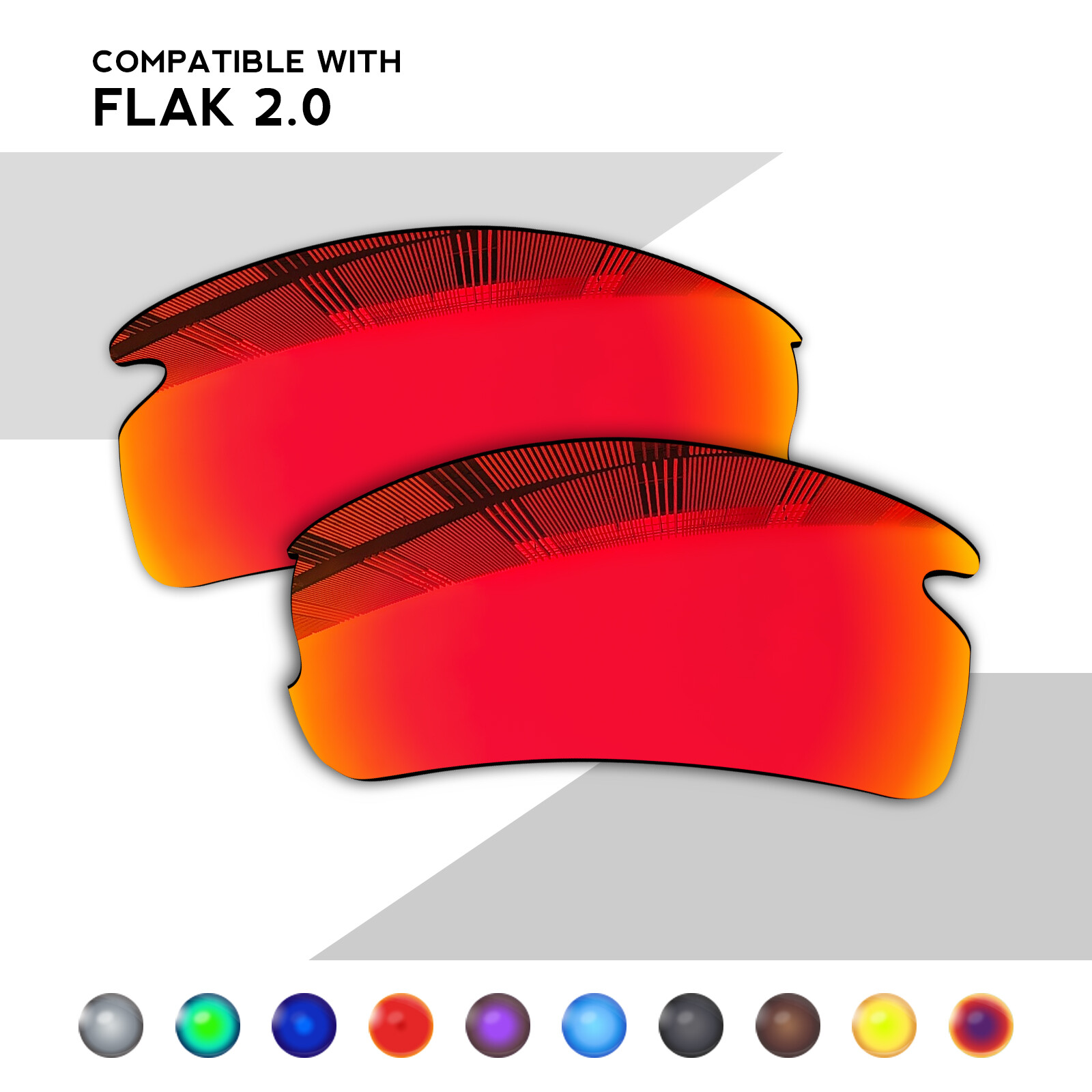 Wholesale POLARIZED Replacement Lenses for-Oakley Flak 2.0 OO9295 Sunglasses