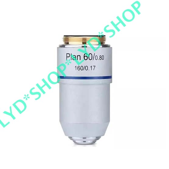 1pc New 195 Plan 60/0.80 160/0.17 Achromatic Objective Lens Thread RMS 20.2mm