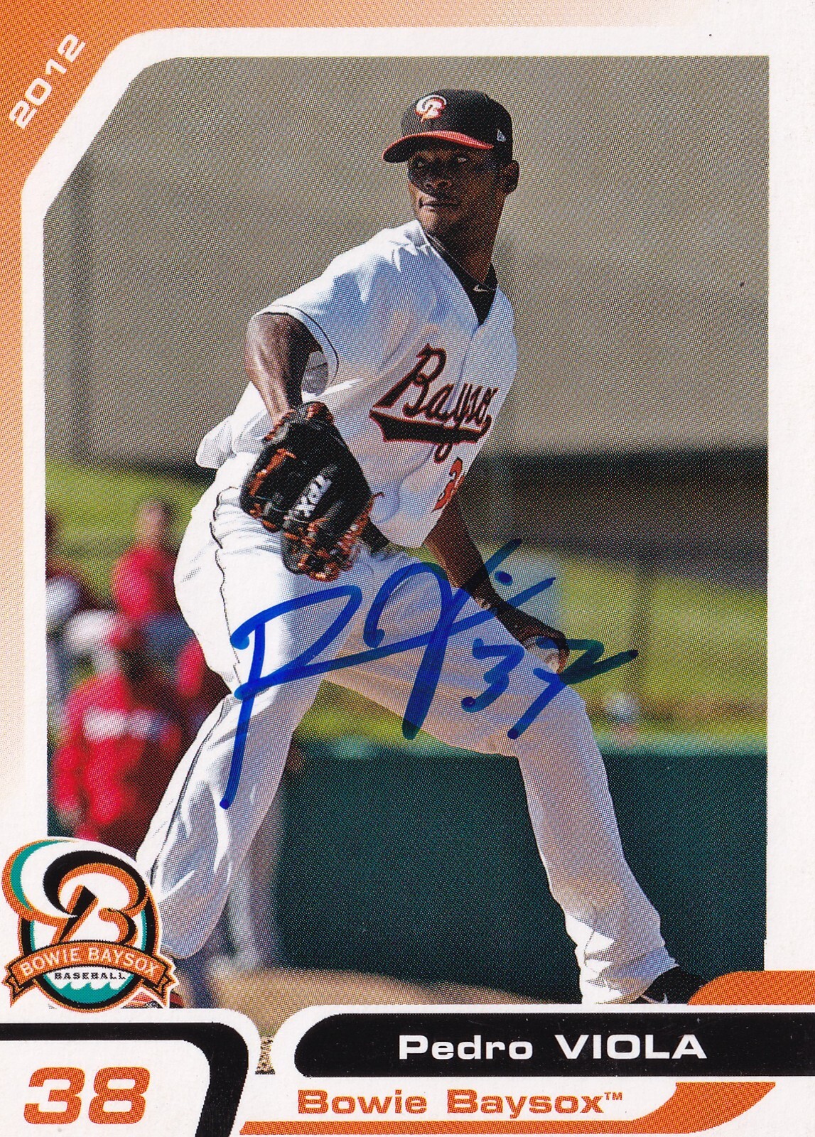 PEDRO VIOLA SIGNED AUTO'D 2012 GRANSTAND BOWIE BAYSOX CARD CINCINNATI REDS