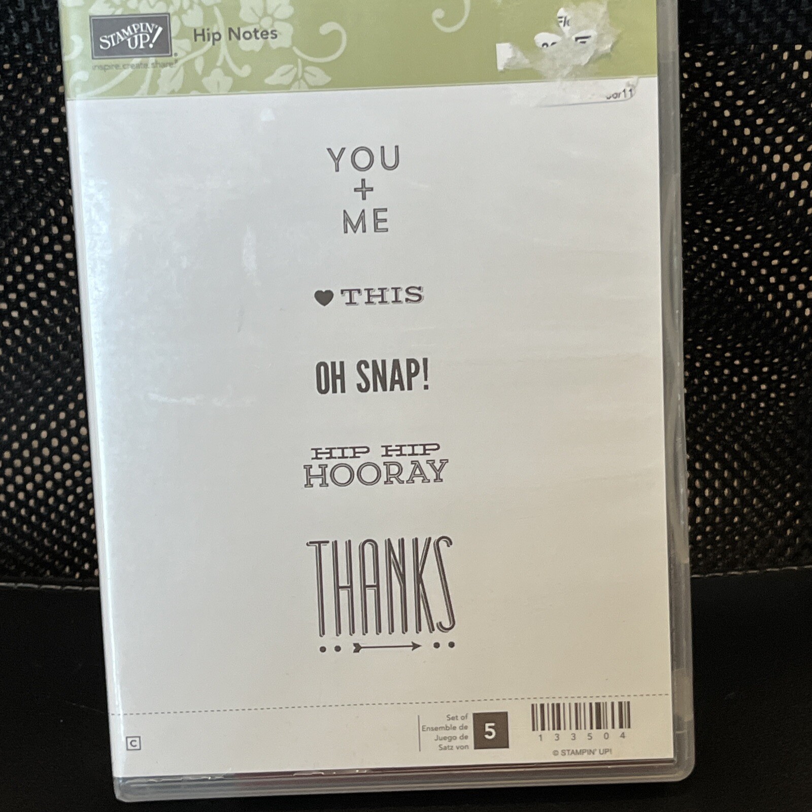 Stamping Up Rubber Cling Stamp Hip Notes Sets Complete