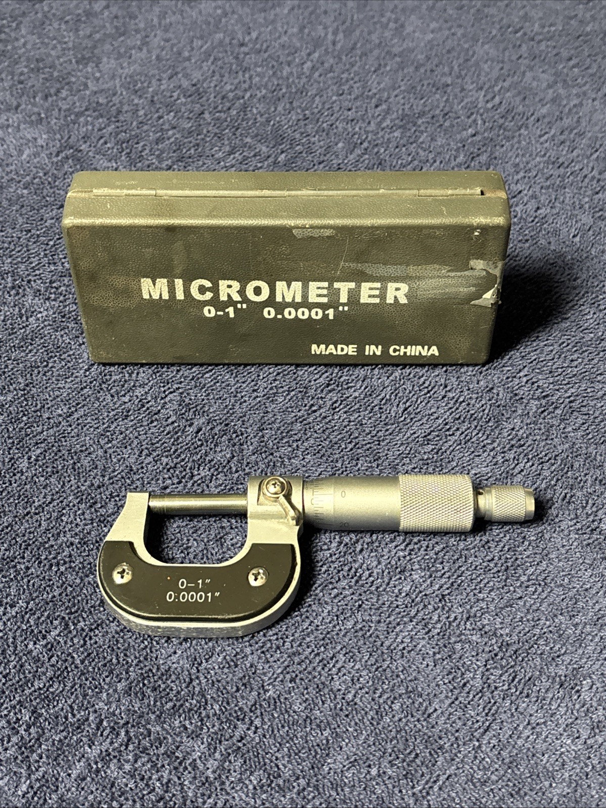 Vintage Micrometer 0-1" 0.0001" Pre-owned w/ Case!! FREE SHIPPING! B3