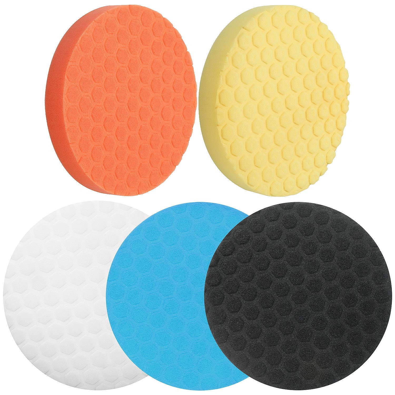 LANIAKEA 5 Pcs 7 Inch Buffing Pads, Polishing Pads Kit 180mm Pad...