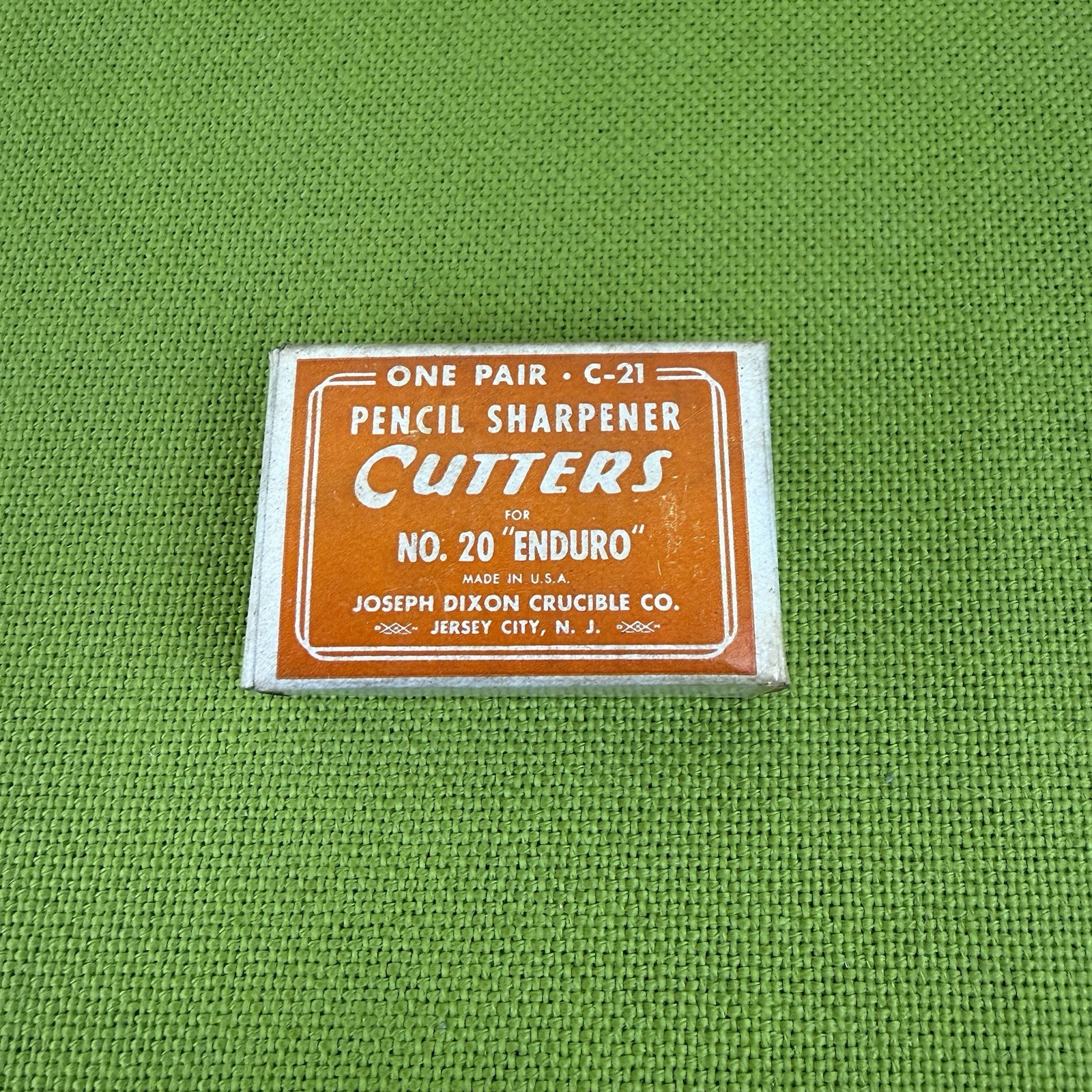 Vintage Joseph Dixon Crucible Co C-21 Pencil Sharpener Cutters No. 20 Enduro USA