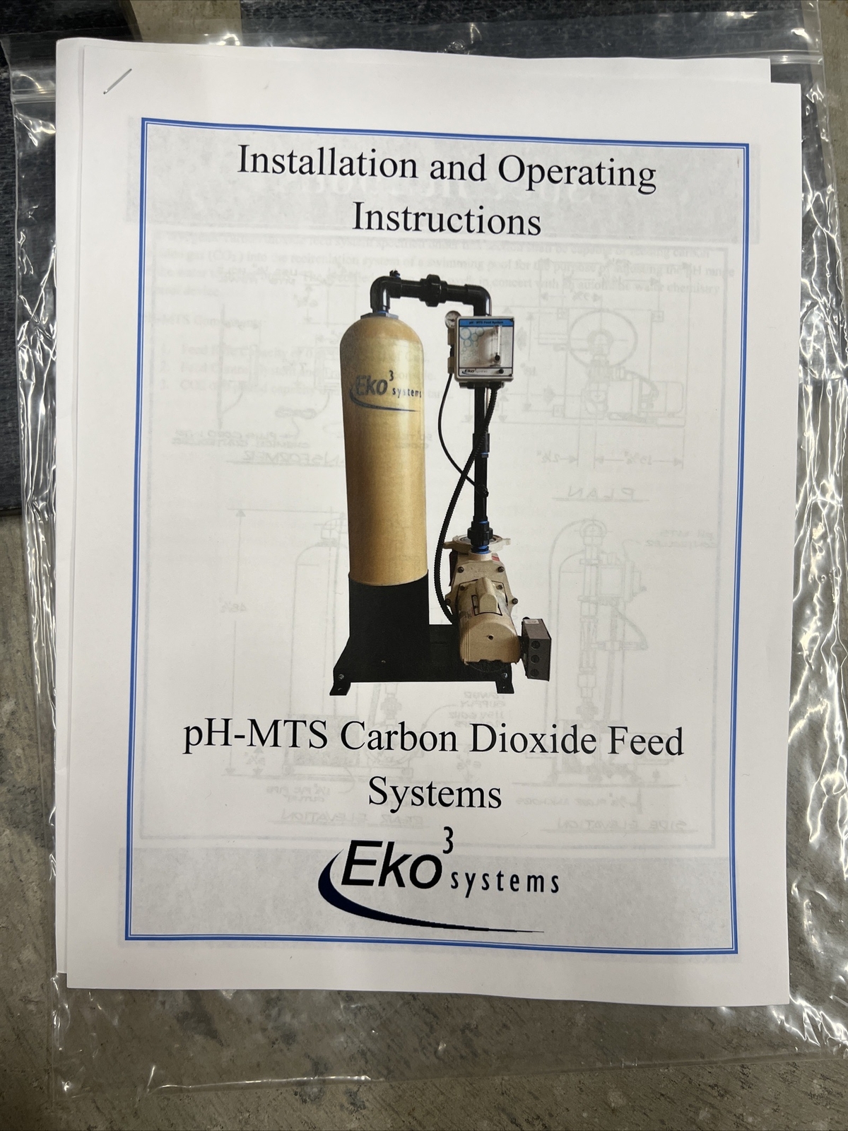 Eko 3 Systems Parts for pH-MTS CO2 Feed System With Alkalinity Control