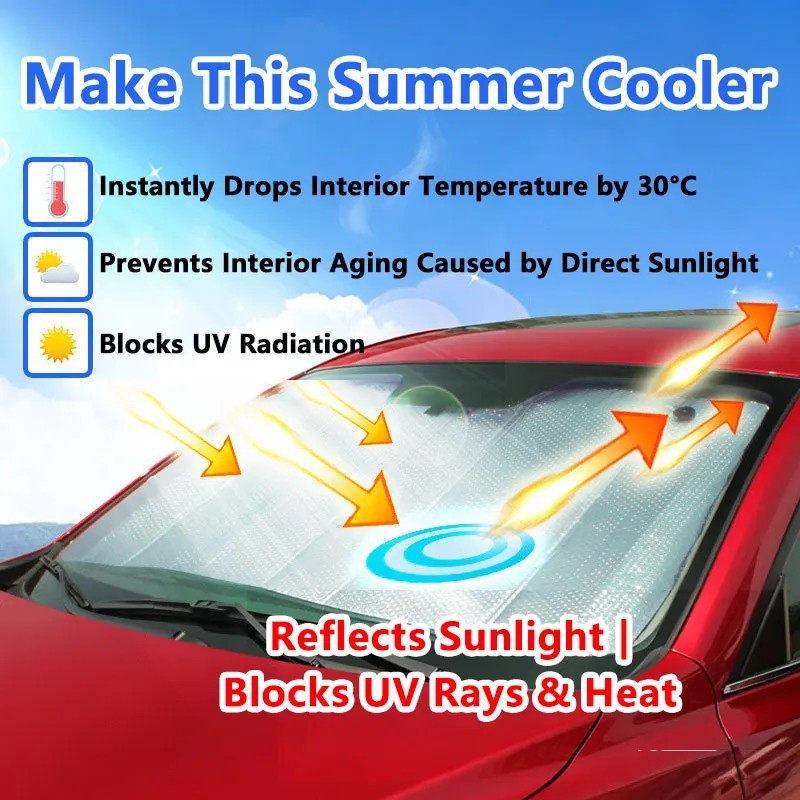 Foldable Car Windshield Front Window Sun Shade Cover Visor UV Block Protector