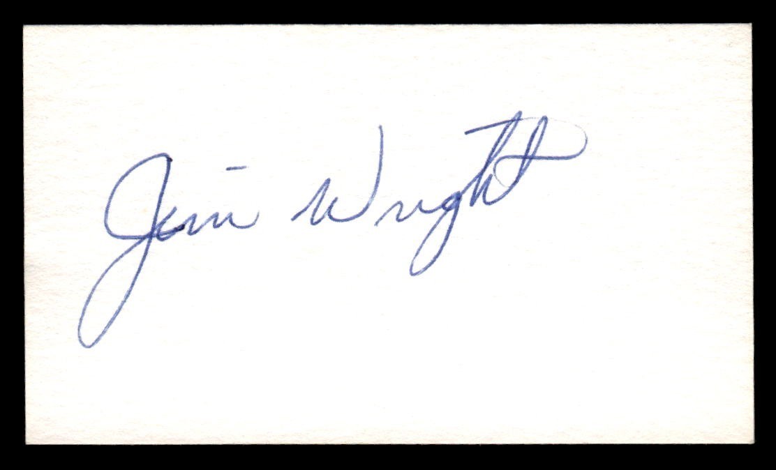 Jim Wright Royals Baseball Signed 2 x 3.5" Business Card Auto *BC105