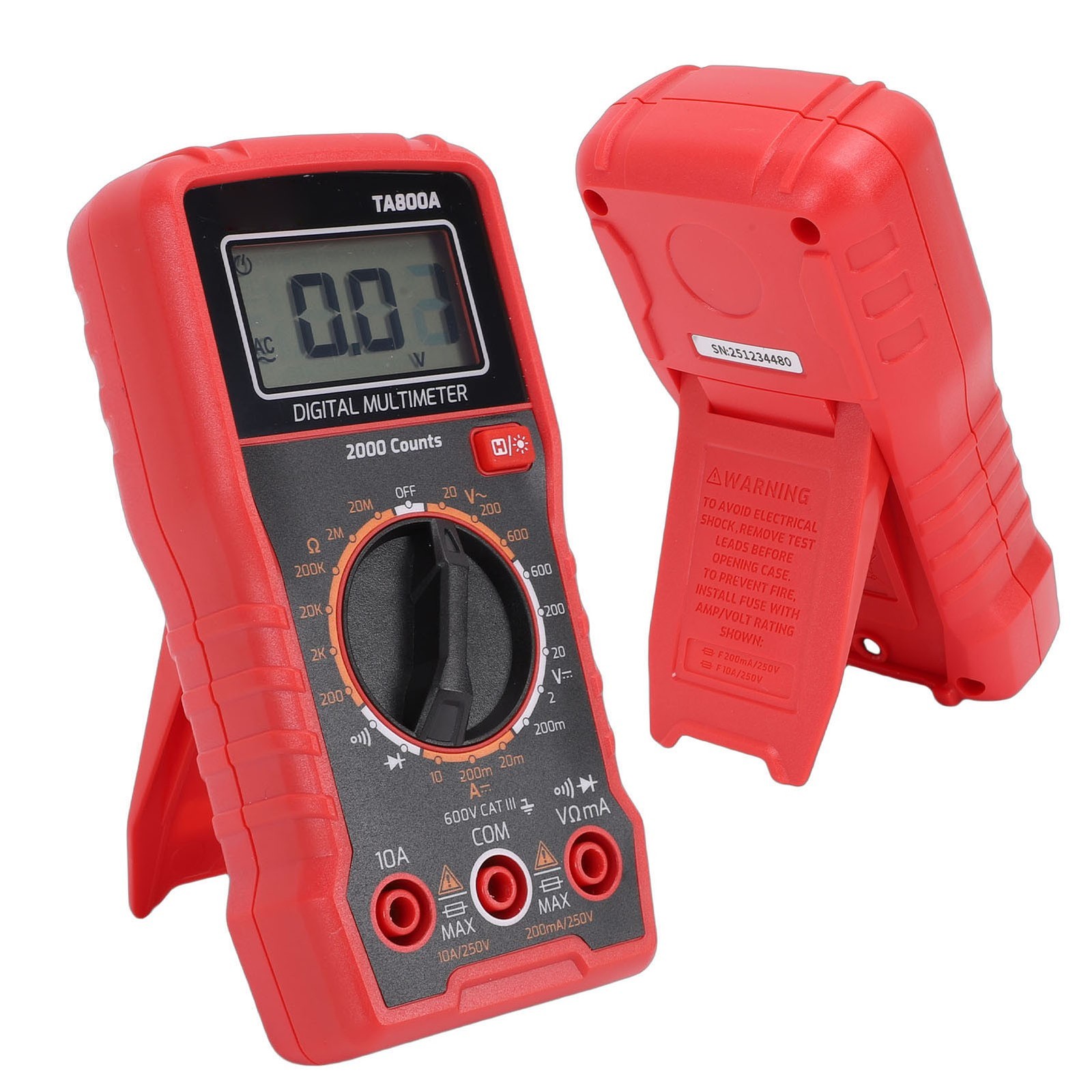 TA800A Digital Multimeter with True for rms and NCV Detection for Professional