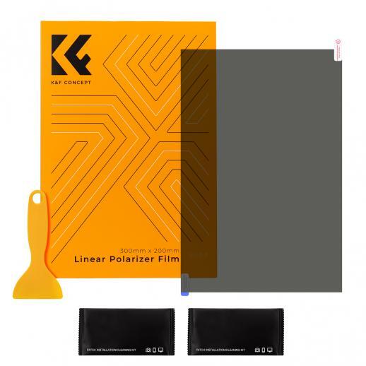 K&F CONCEPT Polarized Film 300*200mm with a Film Scraper Dry&Wet Alcohol Bags