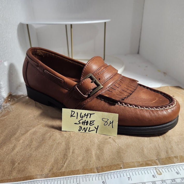 SINGLE RIGHT SHOE * LEATHER KILT Sperry LOAFER BROWN 8 M  Replace Amputee Men's